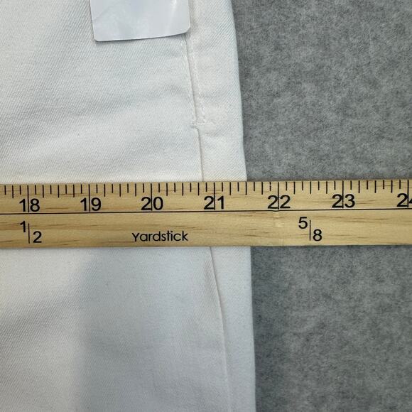 Democracy Ab Technology Booty Lift Jeans Womens Sz 16 White Frayed Hem High Rise - Picture 16 of 16